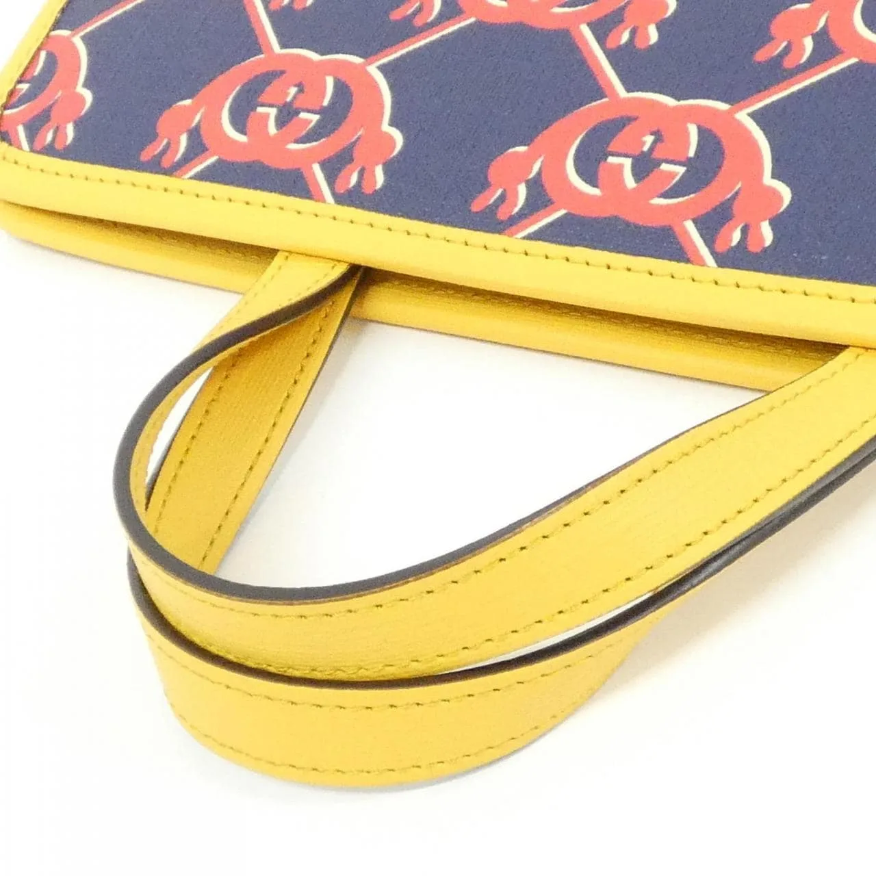 GUCCI 605614 FABBS Handbag Canvas Yellow Canvas Rank A - Thumbnail 5