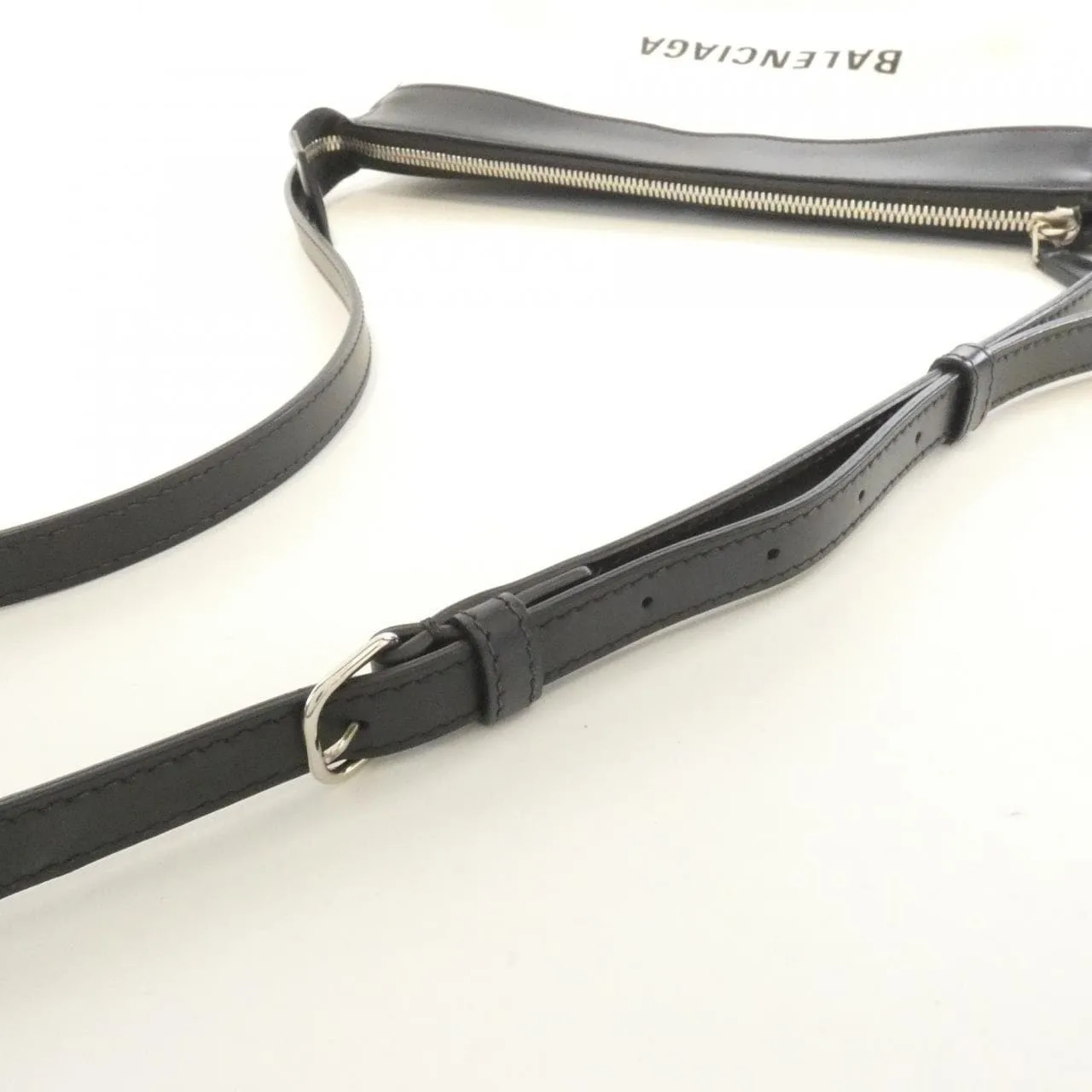 BALENCIAGA 639497 Shoulder Canvas 黑色 帆布 中古品B - 縮圖 4