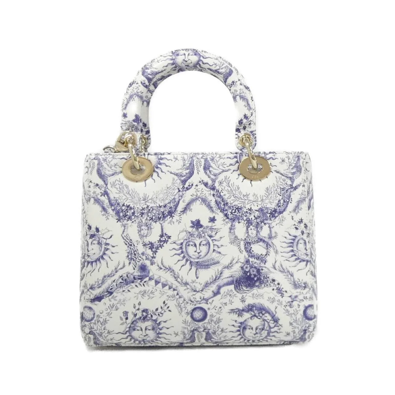 DIOR Lady Dior M0565OZEM Handbag Leather 黑色 皮革 中古品A - 縮圖 2