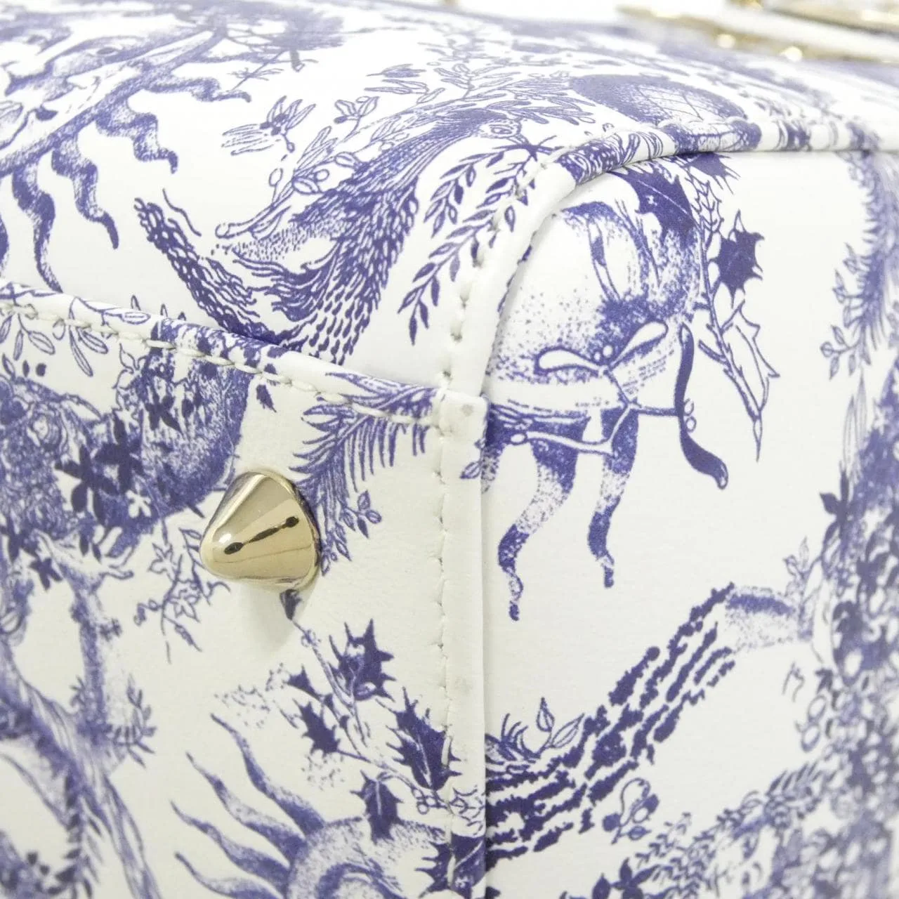 DIOR Lady Dior M0565OZEM Handbag Leather 黑色 皮革 中古品A - 縮圖 3