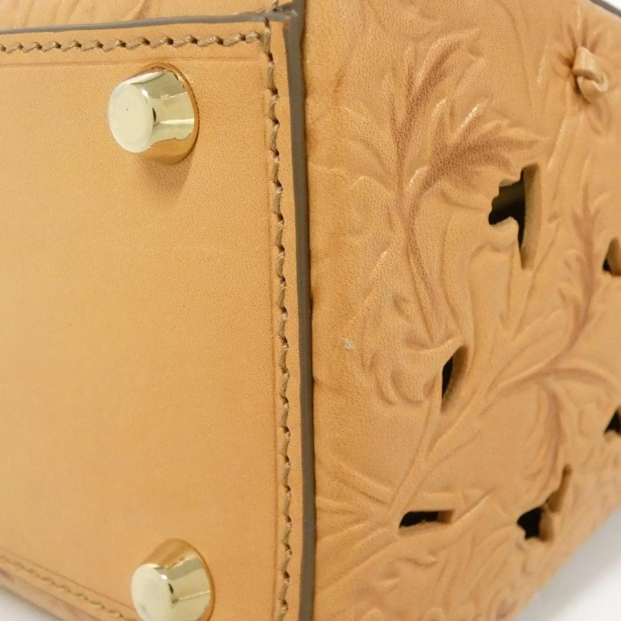 DIOR Lady Dior Handbag Leather 棕色 皮革 中古品A - 縮圖 3