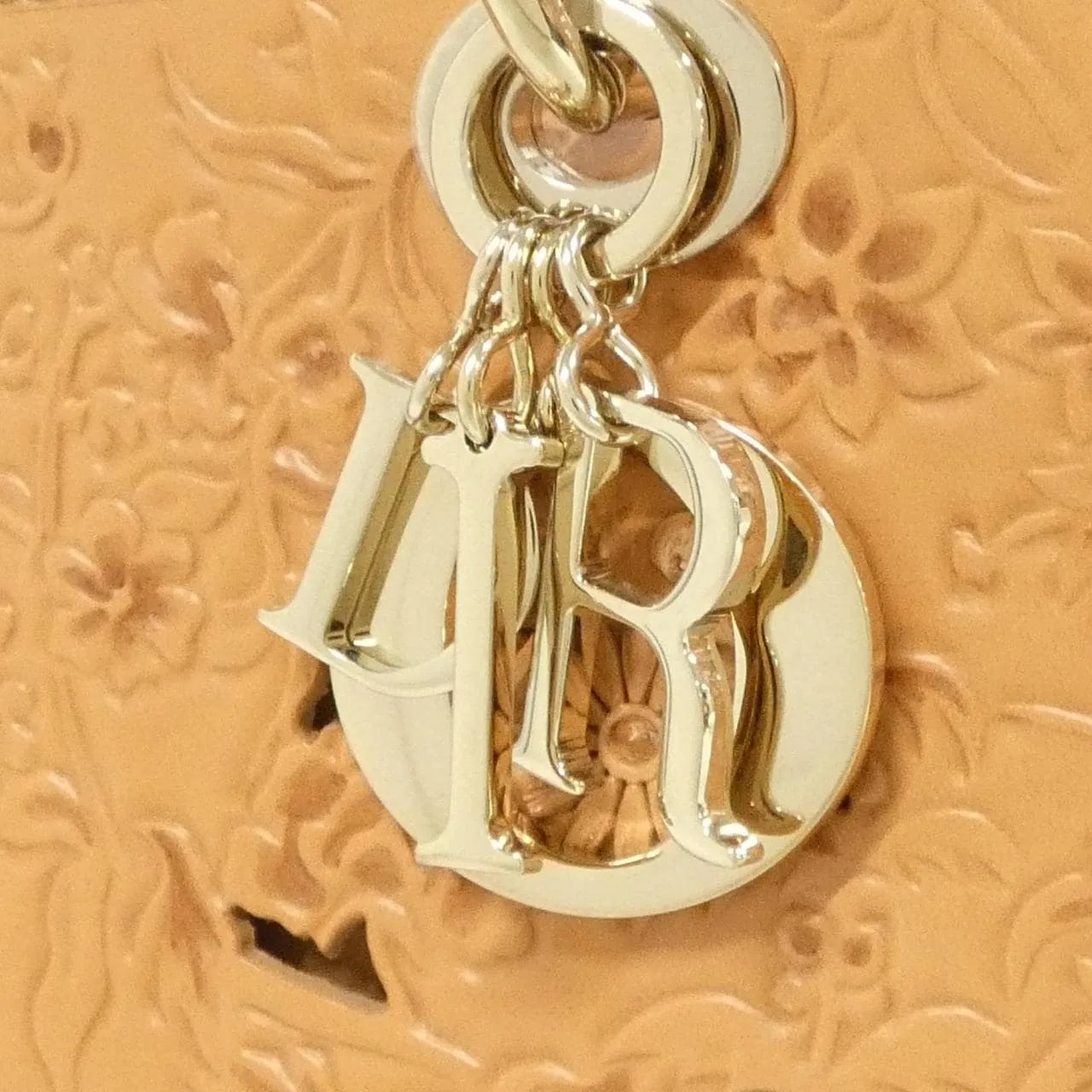 DIOR Lady Dior Handbag Leather 棕色 皮革 中古品A - 縮圖 4