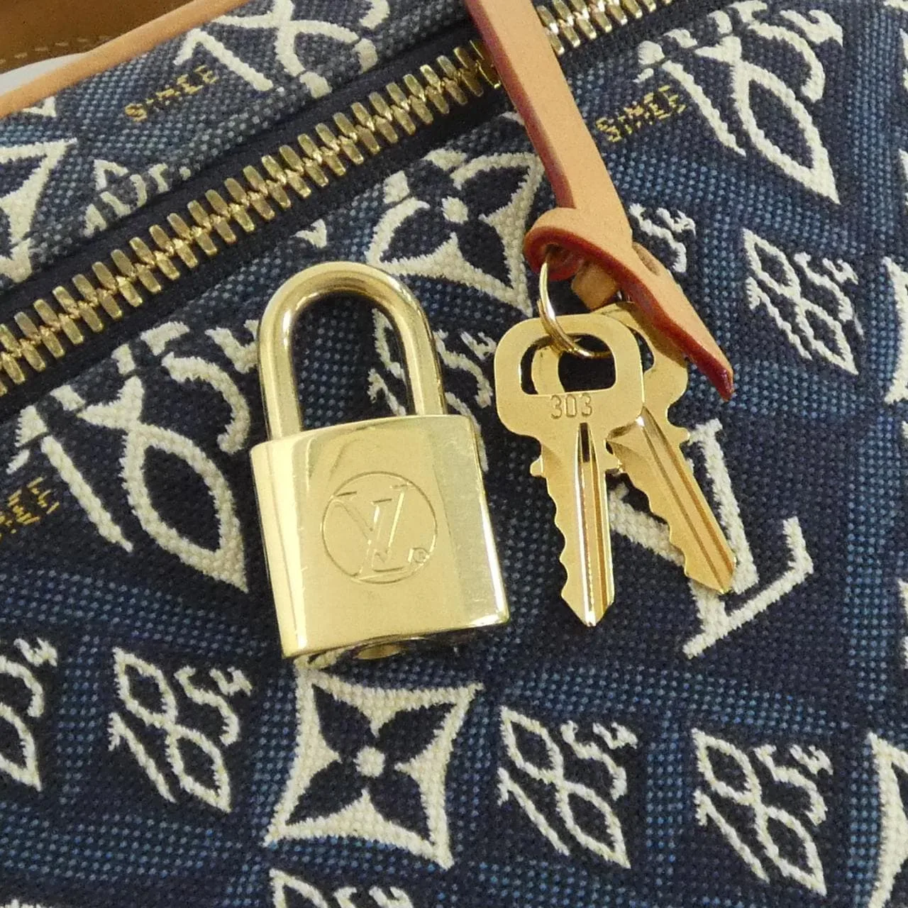 LOUIS VUITTON M57403 Handbag Canvas Blue Canvas Rank A - Thumbnail 4