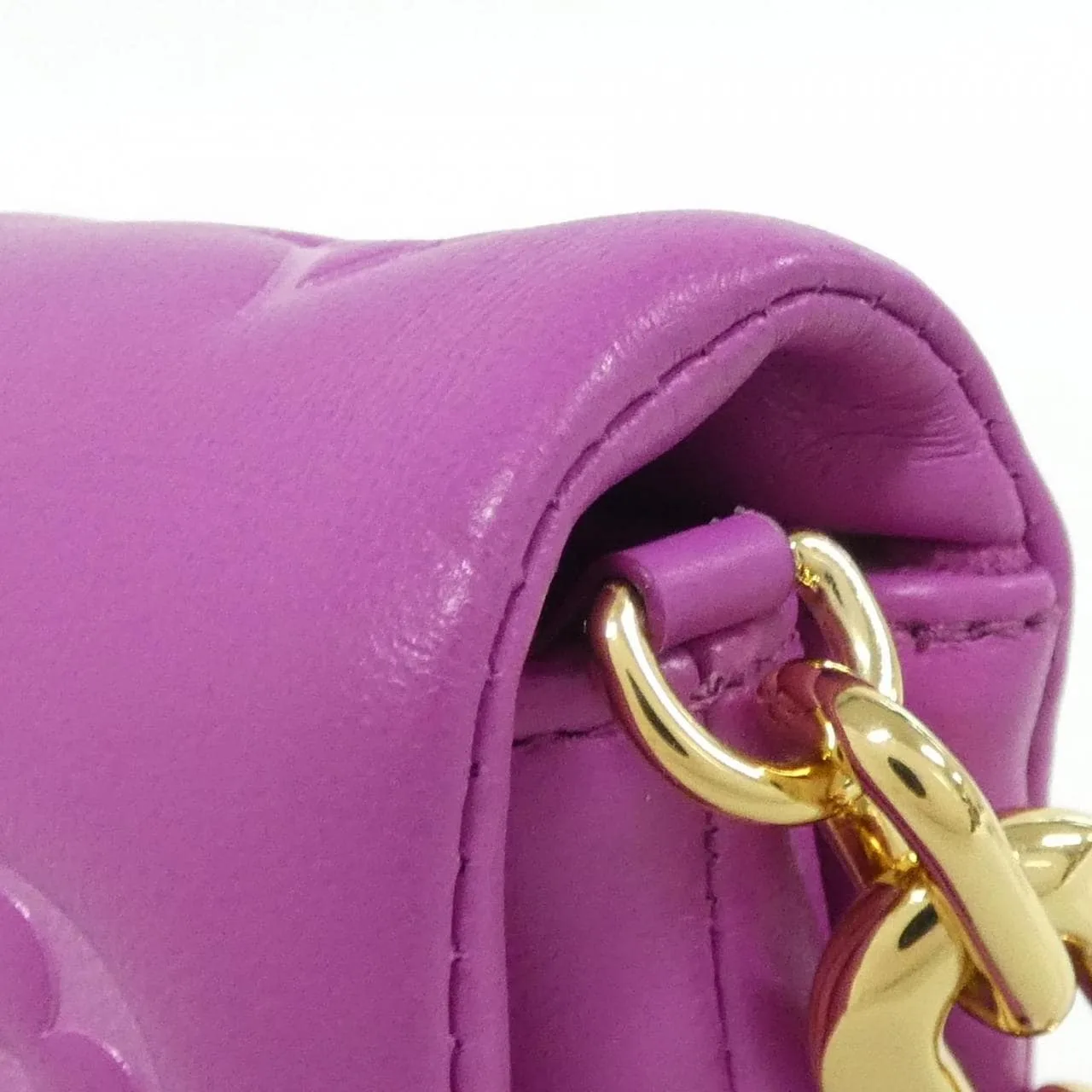 LOUIS VUITTON M81127 Shoulder Lambskin 黑色 羊皮 中古品A - 縮圖 5