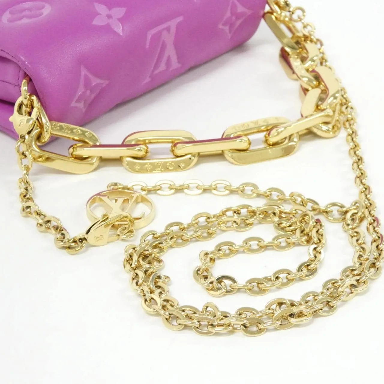 LOUIS VUITTON M81127 Shoulder Lambskin 黑色 羊皮 中古品A - 縮圖 8