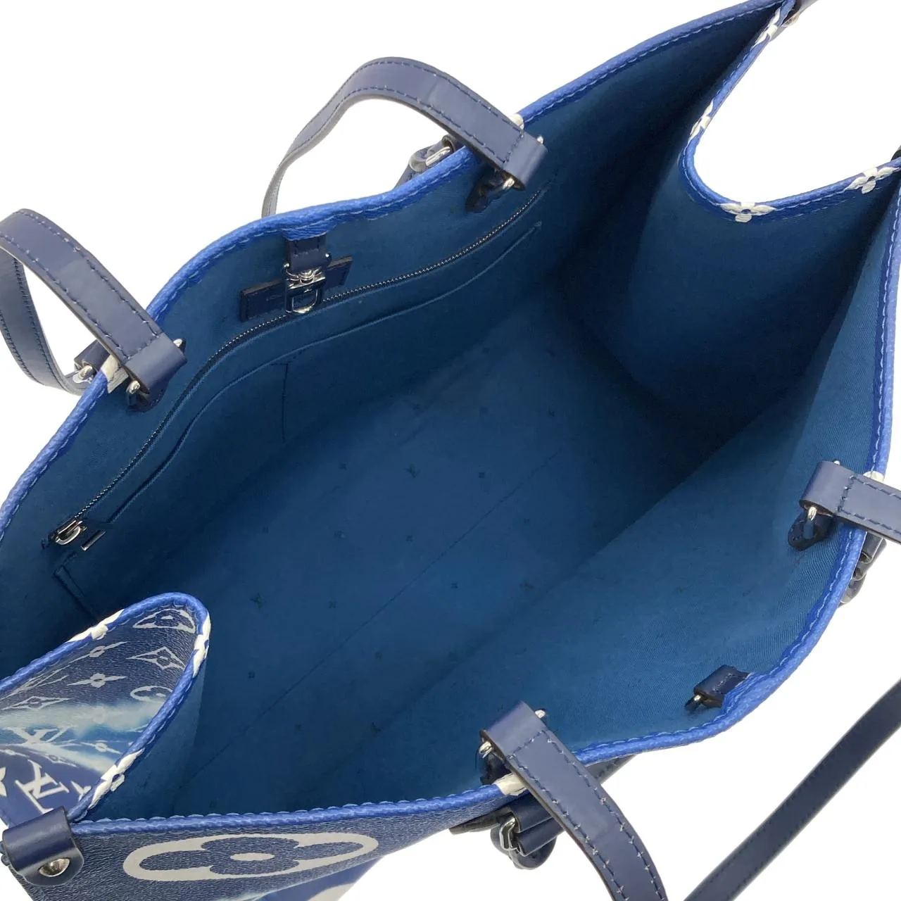 LOUIS VUITTON OnTheGo M45120 Handbag Canvas Blue Canvas Rank A - Thumbnail 7