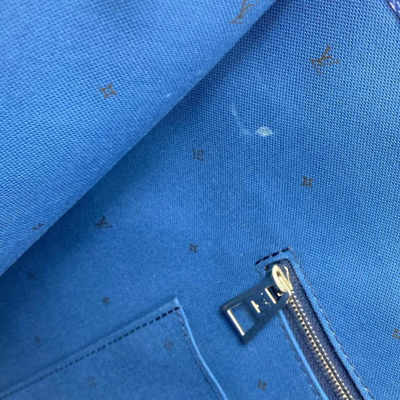 LOUIS VUITTON OnTheGo M45120 Handbag Canvas Blue Canvas Rank A - Thumbnail 8