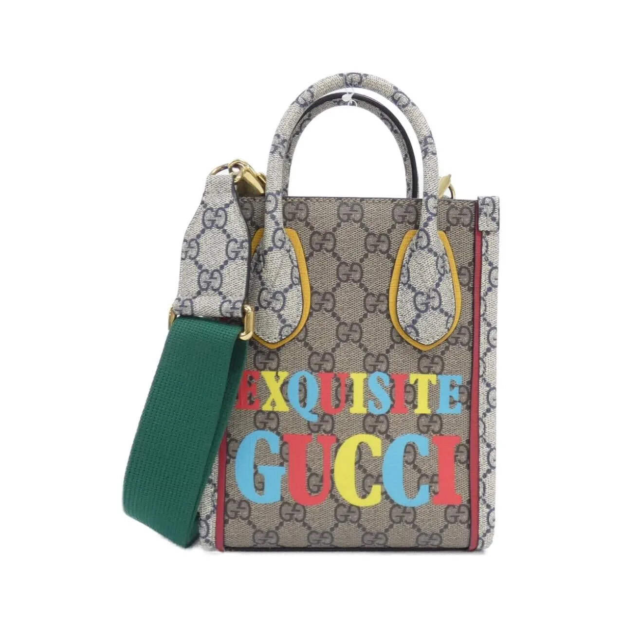 GUCCI 699406 FAAWA Handbag Canvas Beige