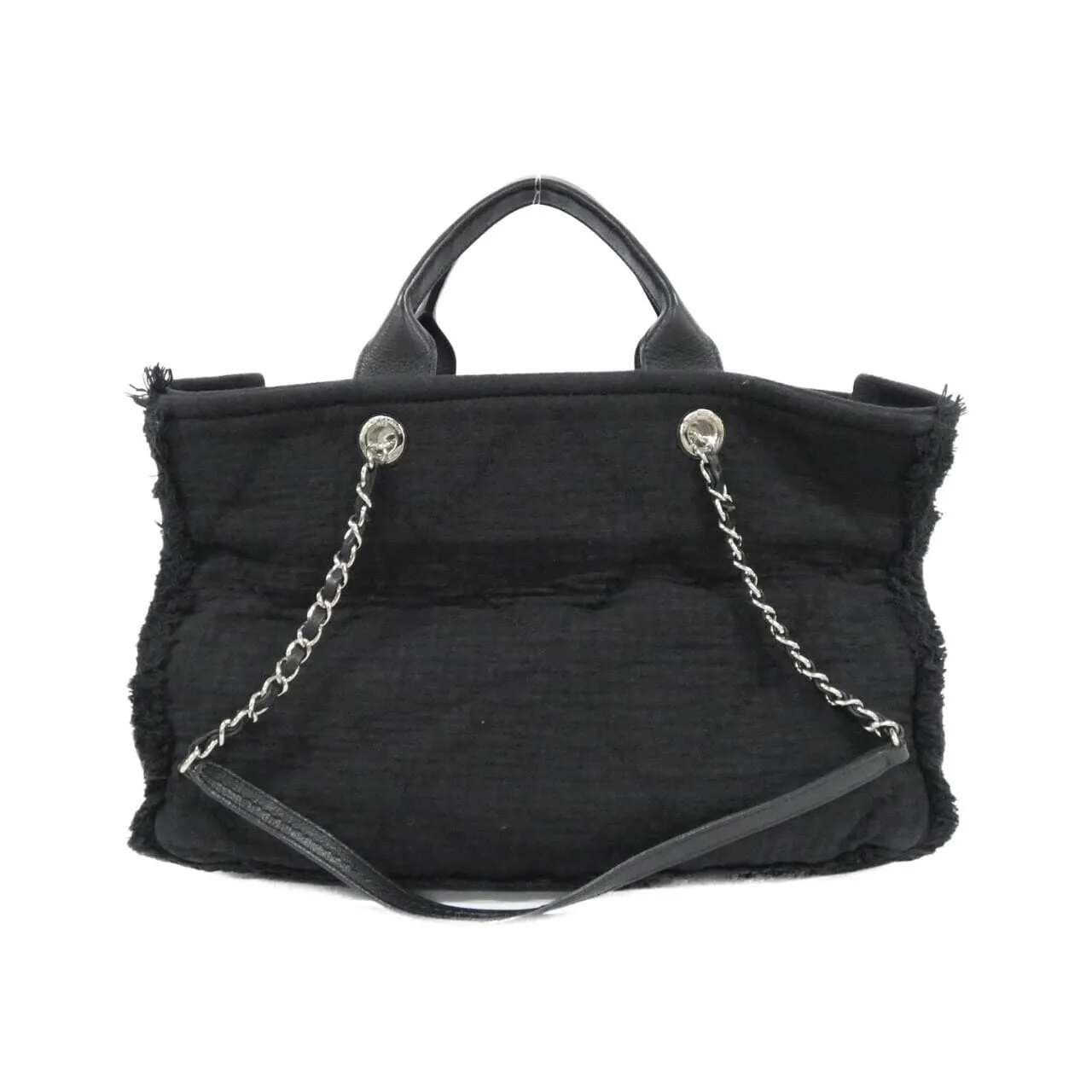 CHANEL 57180 Handbag Canvas 黑色 帆布 中古品A - 縮圖 2