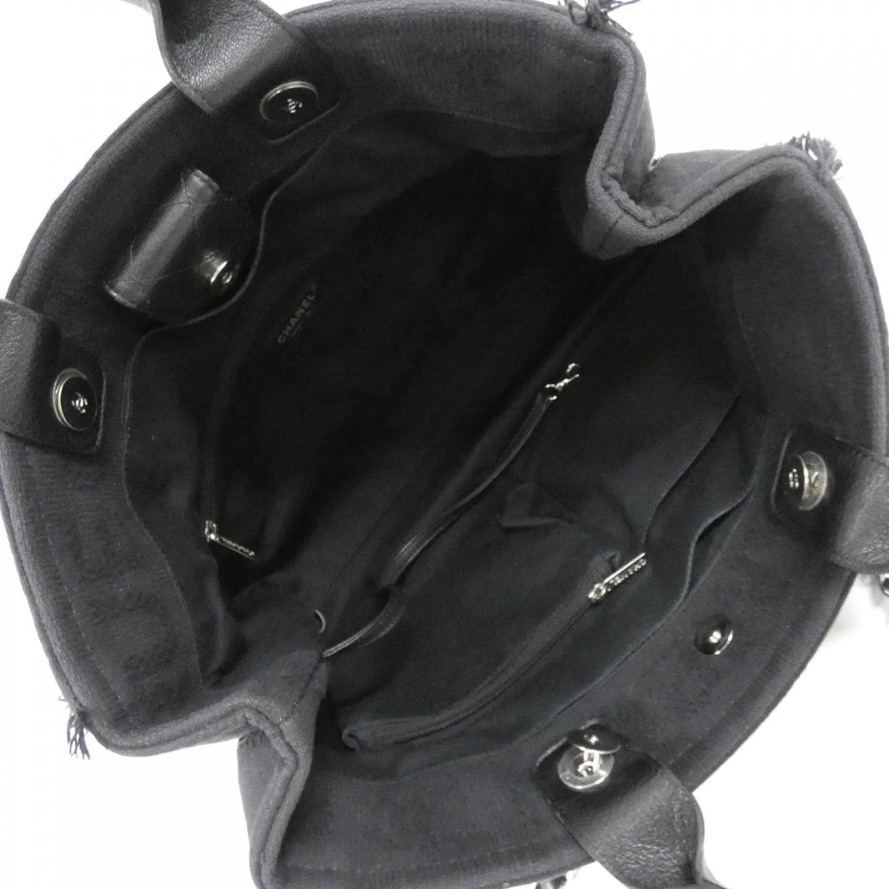 CHANEL 57180 Handbag Canvas 黑色 帆布 中古品A - 縮圖 9