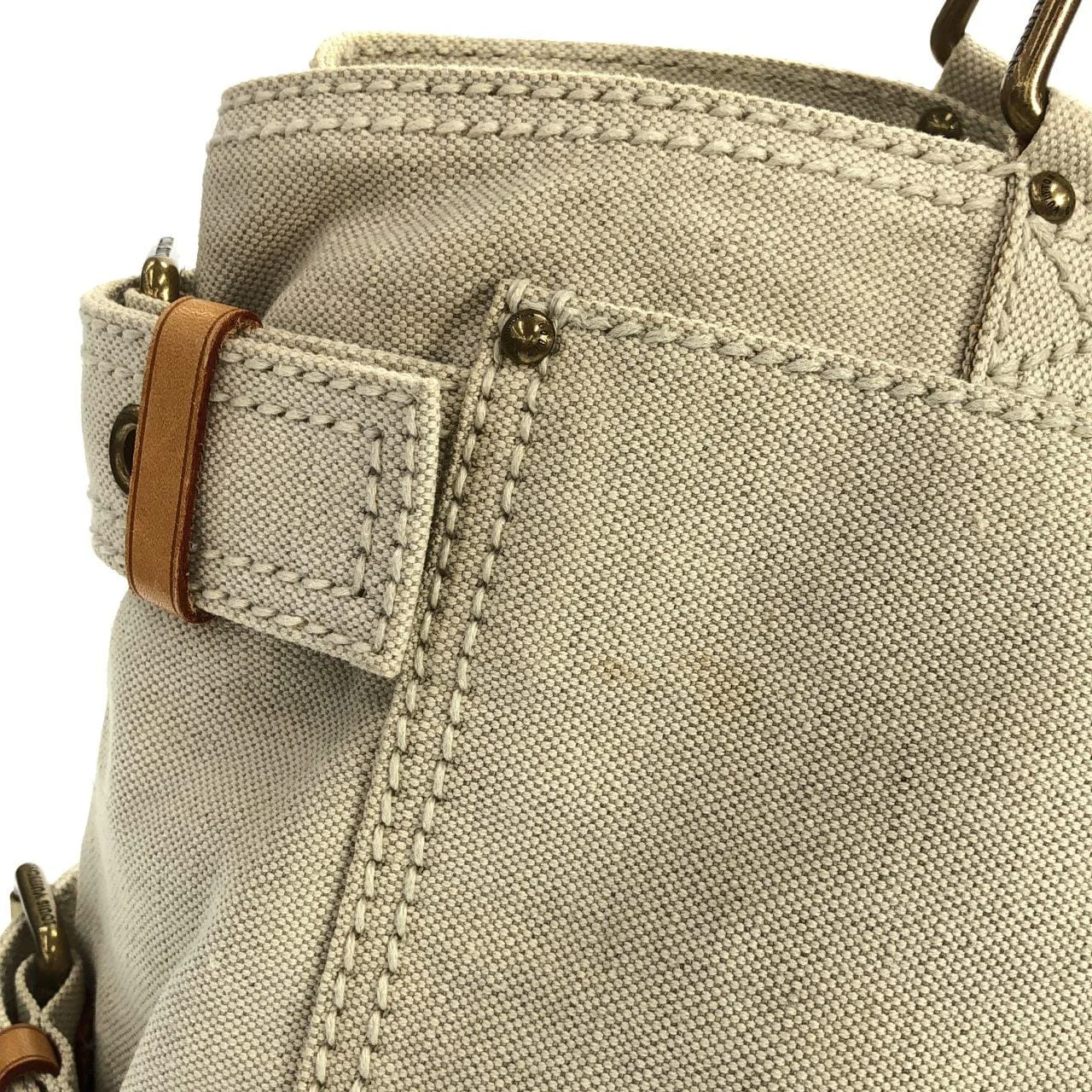 LOUIS VUITTON M95110 手提包 帆布 黃色 帆布 中古品B - 縮圖 4