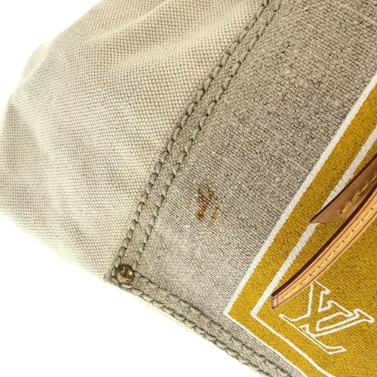 LOUIS VUITTON M95110 手提包 帆布 黃色 帆布 中古品B - 縮圖 6