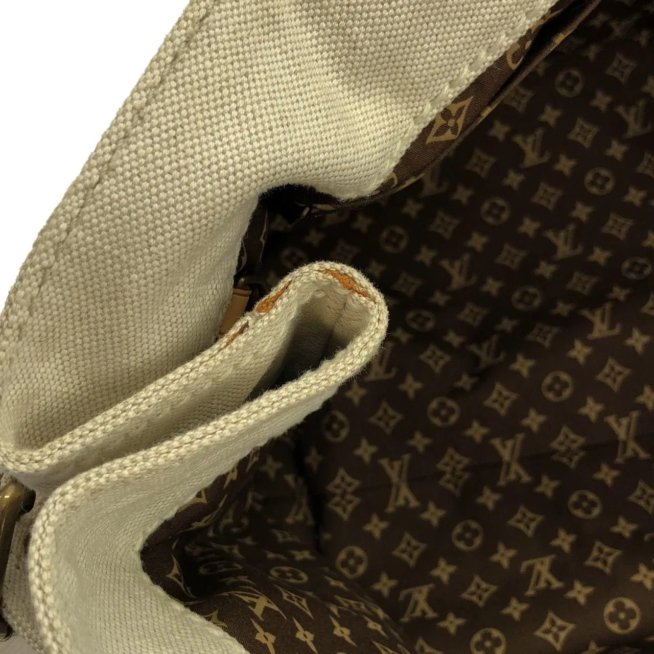 LOUIS VUITTON M95110 手提包 帆布 黃色 帆布 中古品B - 縮圖 9