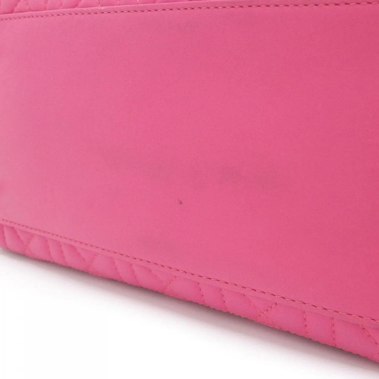 DIOR Lady Dior M0550PTRI 手提包 羊皮 橙色 羊皮 中古品A - 縮圖 3