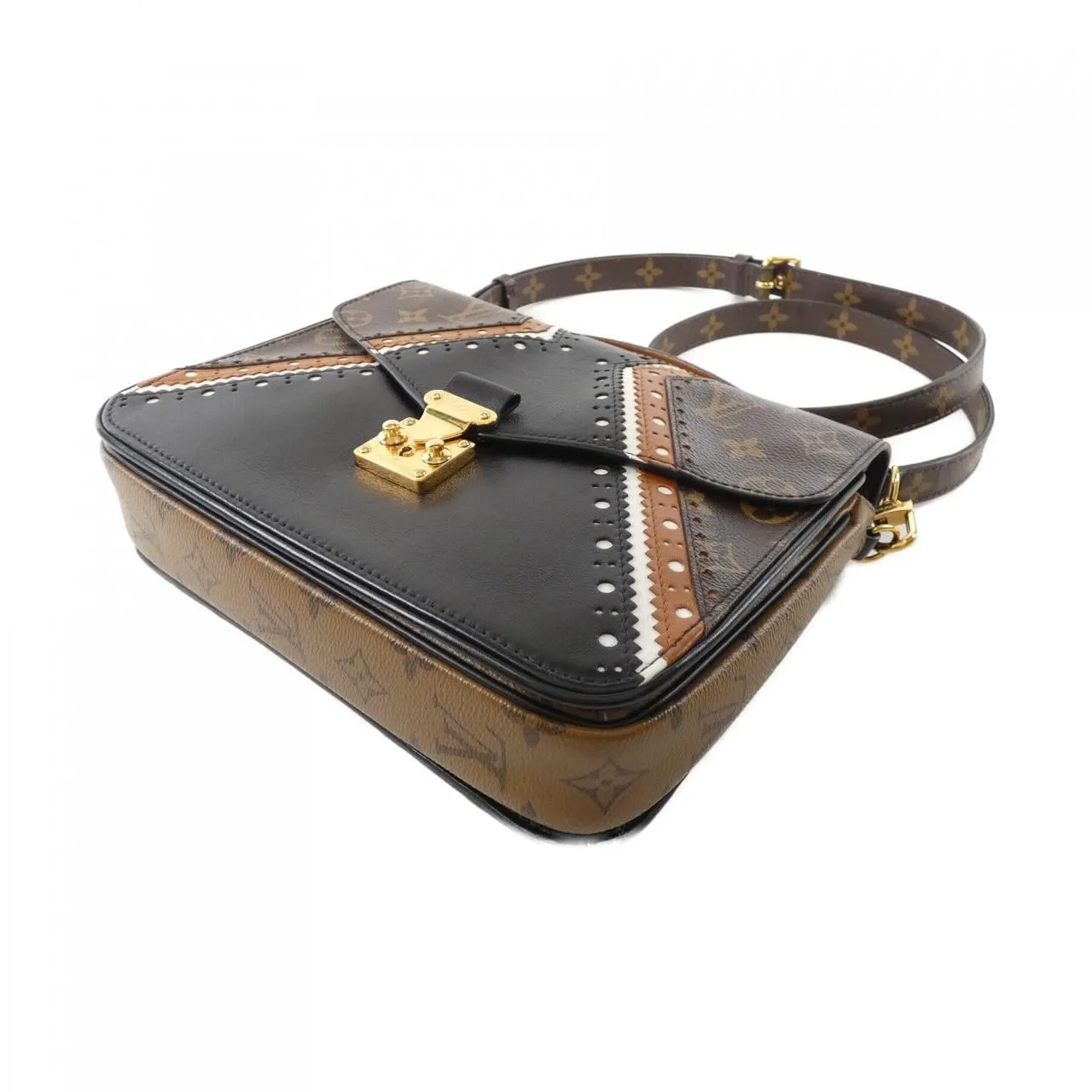 LOUIS VUITTON Pochette M43488 手提包 Monogram 黑色 Monogram 中古品B - 縮圖 3