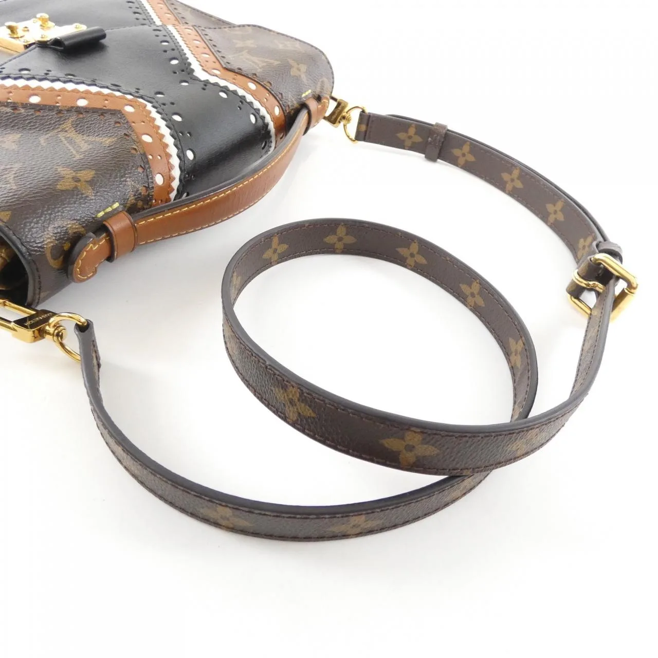 LOUIS VUITTON Pochette M43488 手提包 Monogram 黑色 Monogram 中古品B - 縮圖 5