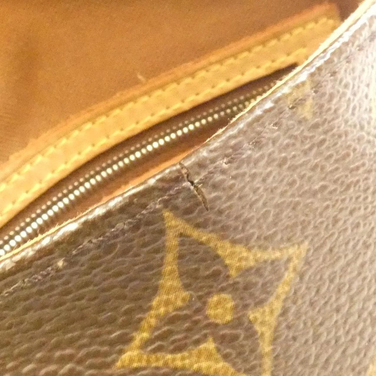 LOUIS VUITTON Looping M51147 Shoulder Monogram 黑色 Monogram 中古品B - 縮圖 9