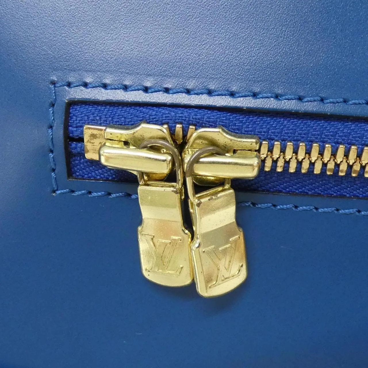 LOUIS VUITTON Pont-Neuf M52055 Handbag Epi 藍色 Epi 中古品A - 縮圖 4