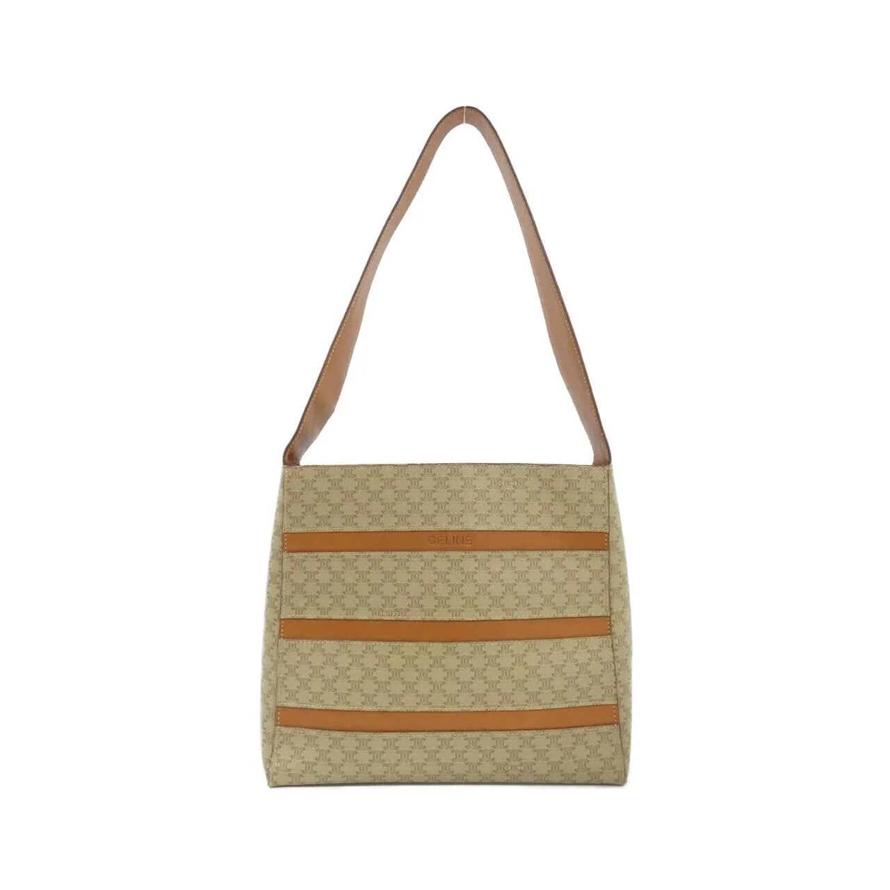 CELINE Shoulder Canvas Beige
