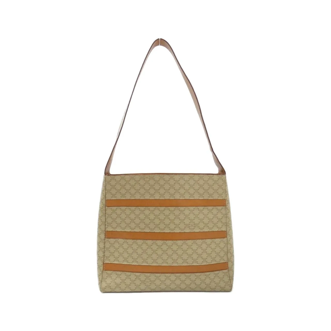 CELINE Shoulder Canvas Beige Canvas Rank A - Thumbnail 2