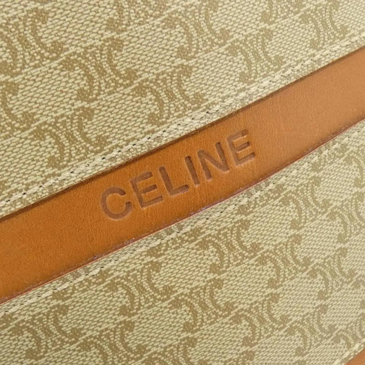 CELINE Shoulder Canvas Beige Canvas Rank A - Thumbnail 4