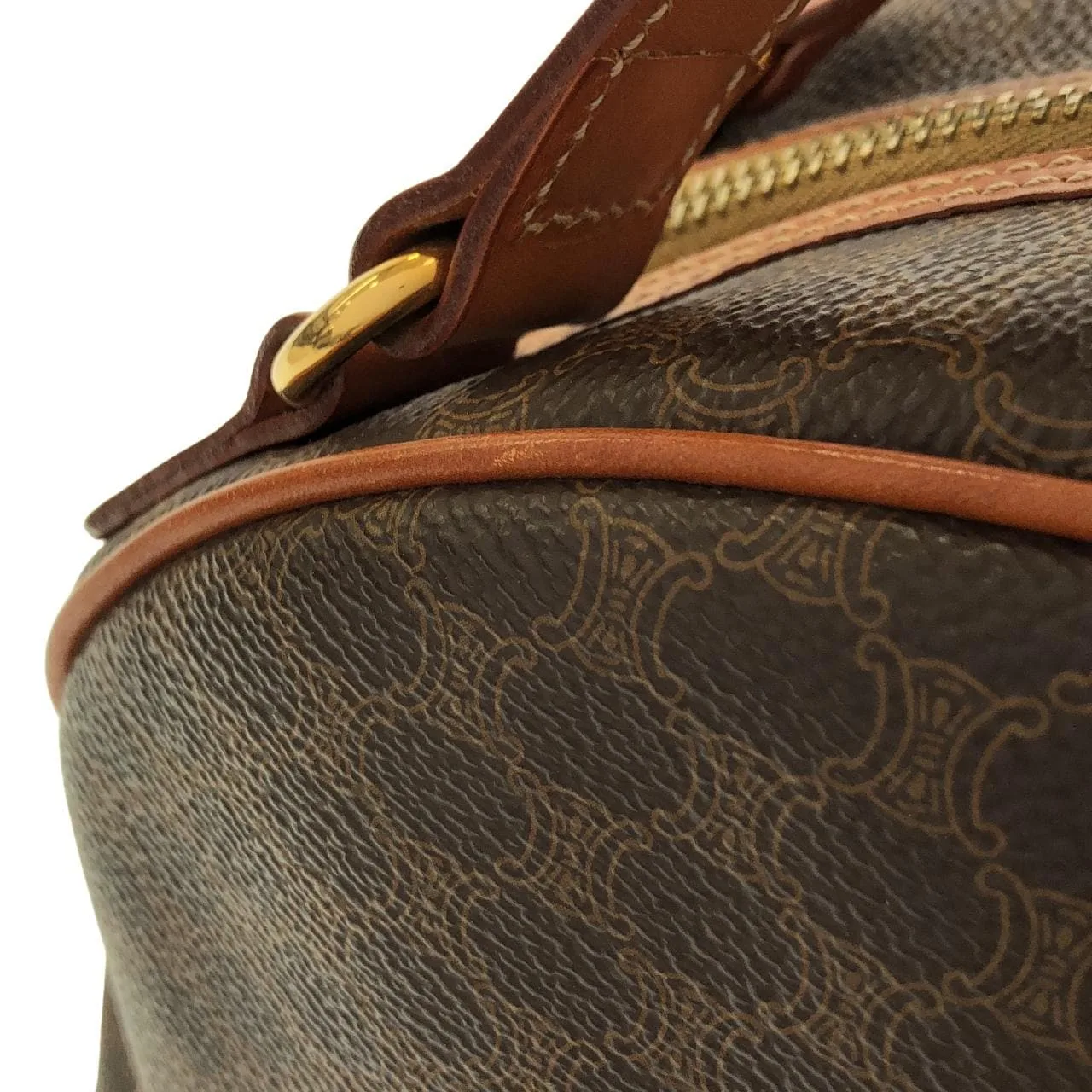 CELINE Handbag Canvas 棕色 帆布 中古品A - 縮圖 7