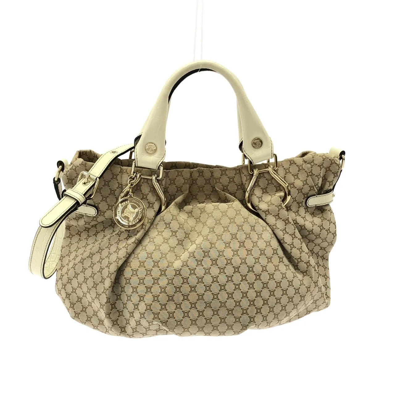 CELINE 162712BLN Handbag Canvas Black