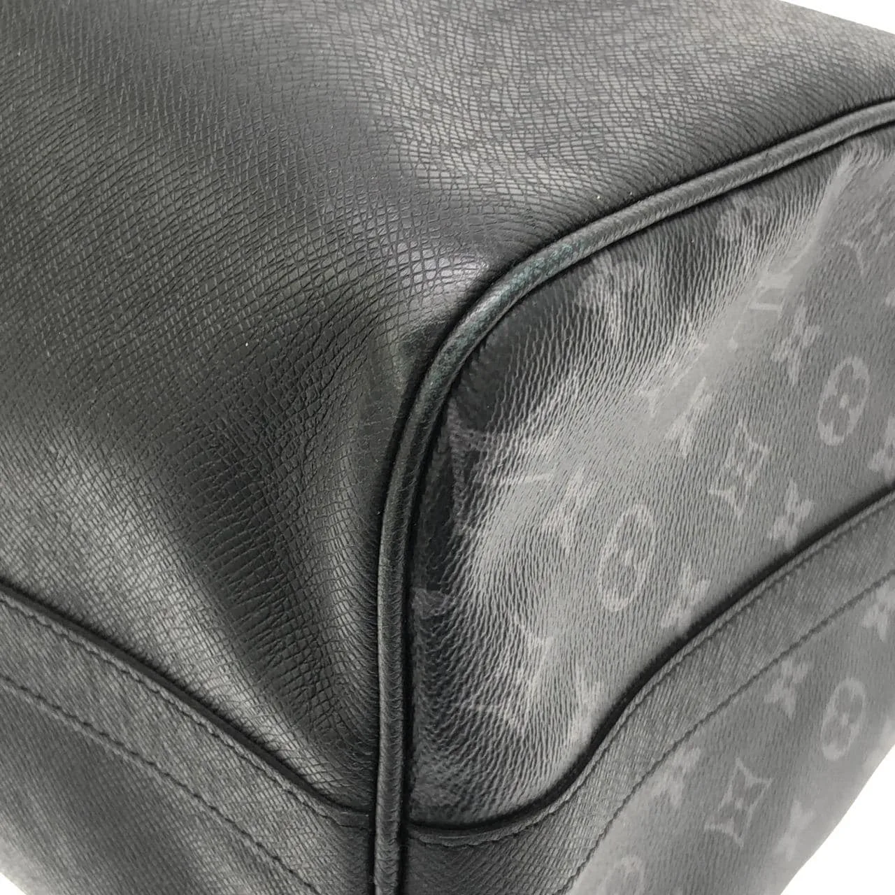 LOUIS VUITTON Keepall M53763 Boston Canvas 黑色 帆布 中古品A - 縮圖 2