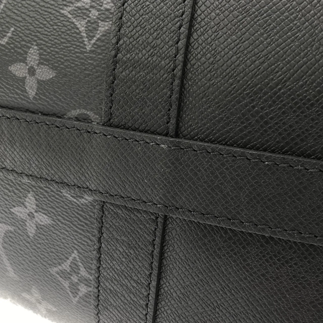 LOUIS VUITTON Keepall M53763 Boston Canvas 黑色 帆布 中古品A - 縮圖 5