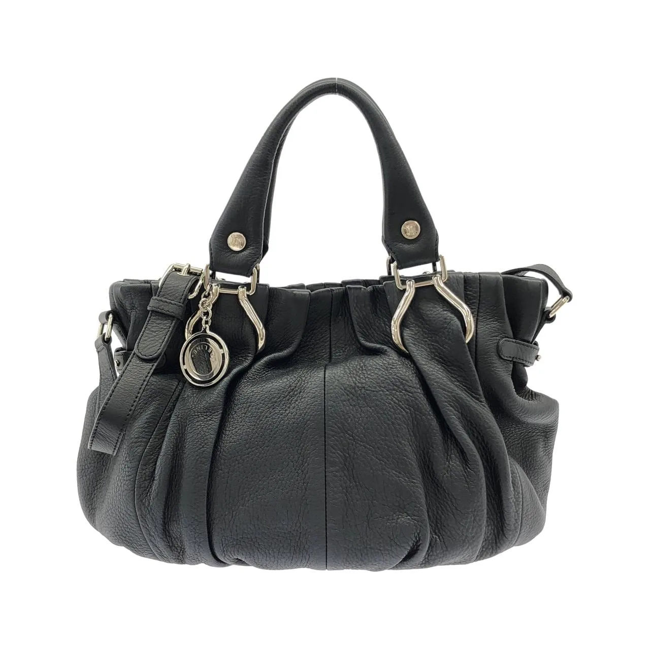 CELINE Handbag Leather Black