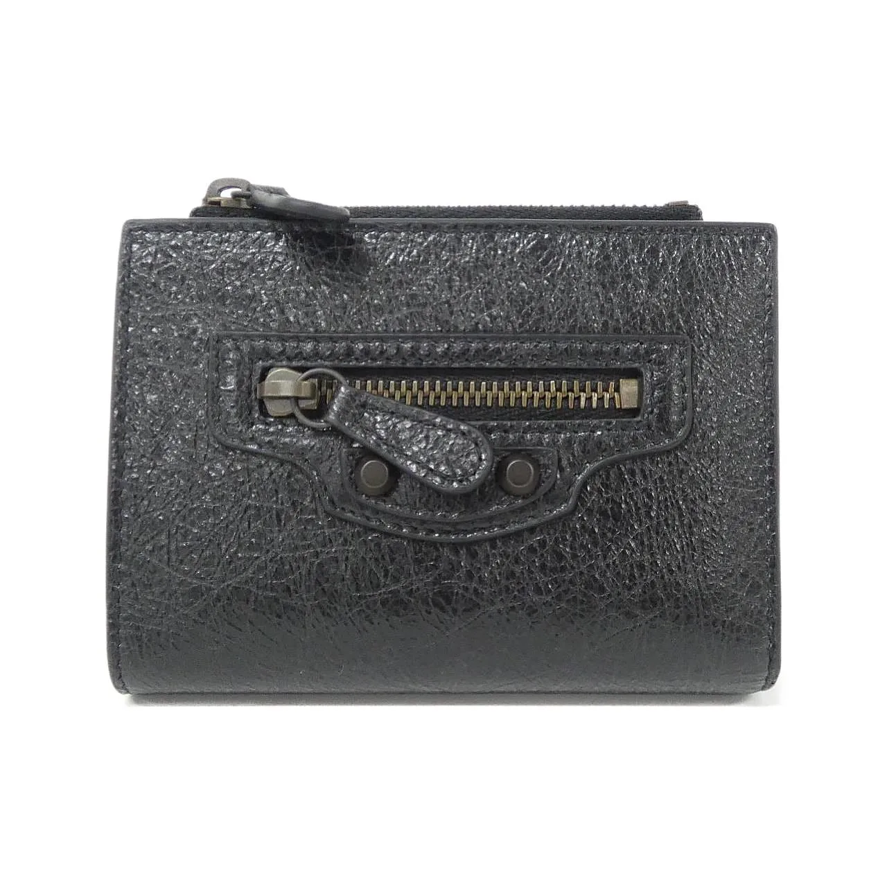 BALENCIAGA 846360 2ABFY Wallet Lambskin Black
