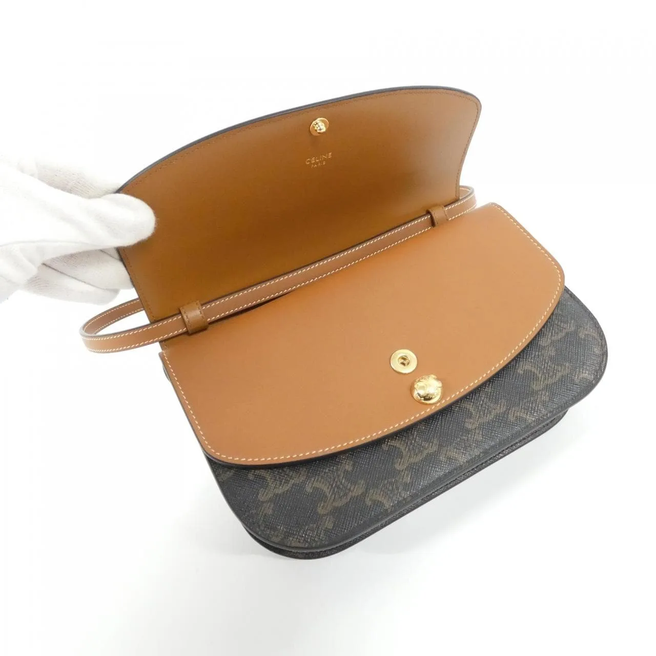 CELINE 10P672GVL Wallet Canvas Black Canvas New - Thumbnail 5