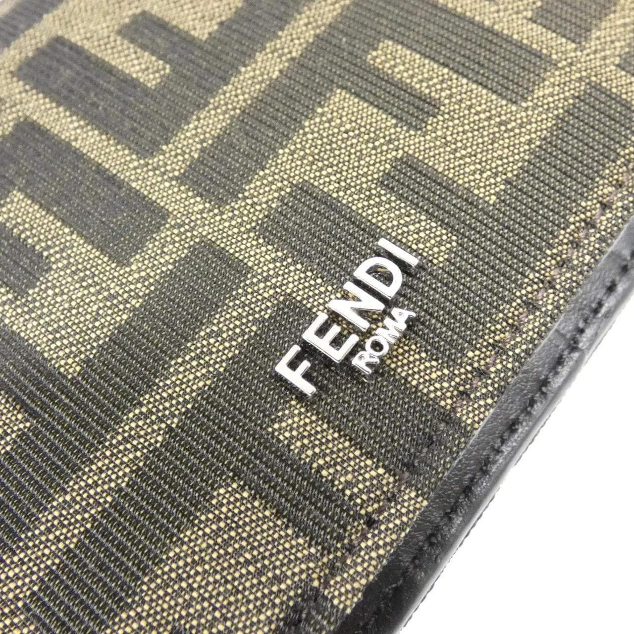FENDI 7M0355 ALWK Wallet Canvas Black Canvas New - Thumbnail 3