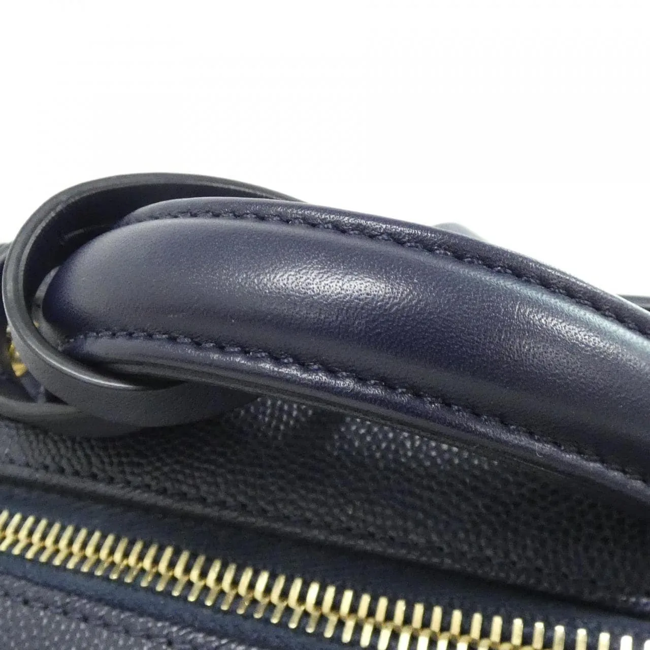 CHANEL 93342 Handbag Grained Calfskin 深藍色 荔枝紋牛皮 中古品A - 縮圖 7