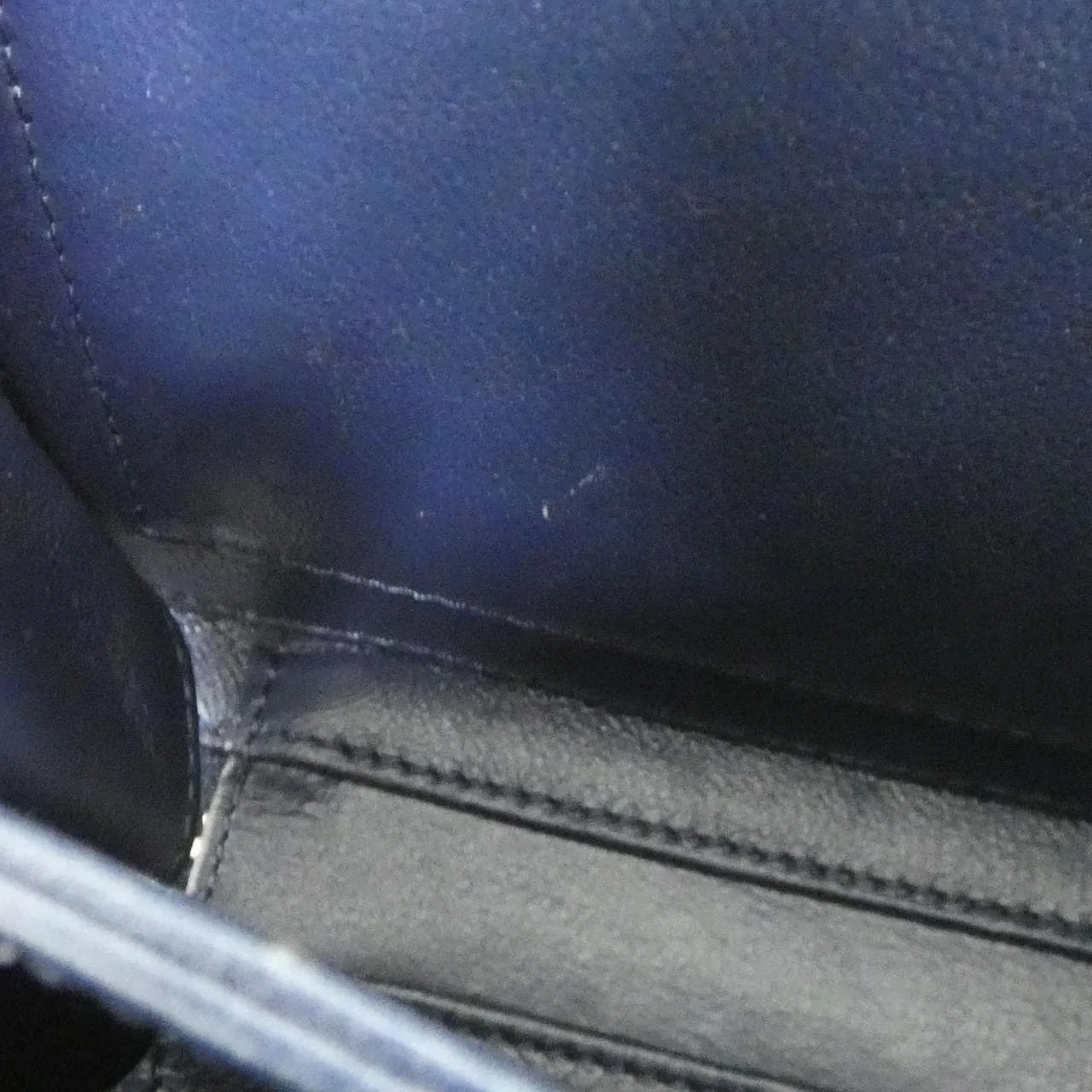 CHANEL 93342 Handbag Grained Calfskin 深藍色 荔枝紋牛皮 中古品A - 縮圖 10