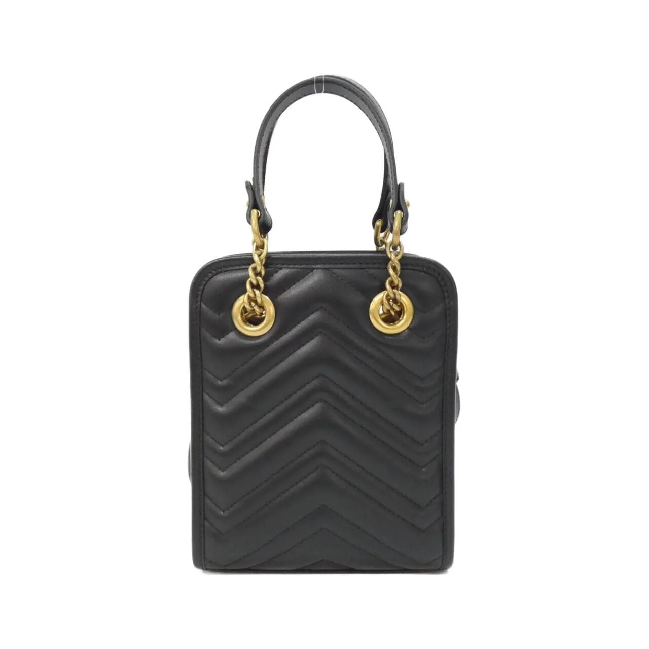 GUCCI 696123 DTDHT Handbag Leather Black Leather Rank A - Thumbnail 2