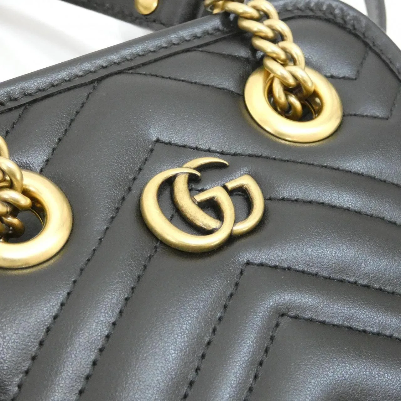 GUCCI 696123 DTDHT Handbag Leather Black Leather Rank A - Thumbnail 5