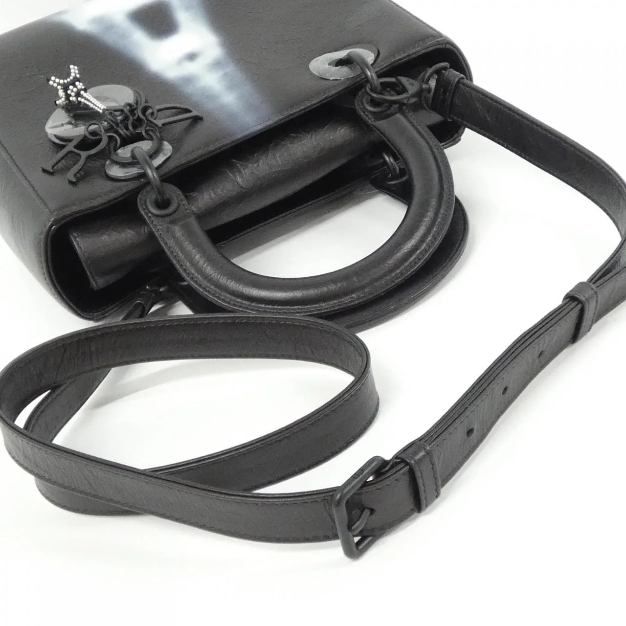 DIOR Lady Dior M0565SZBC Handbag 黑色 中古品A - 縮圖 8