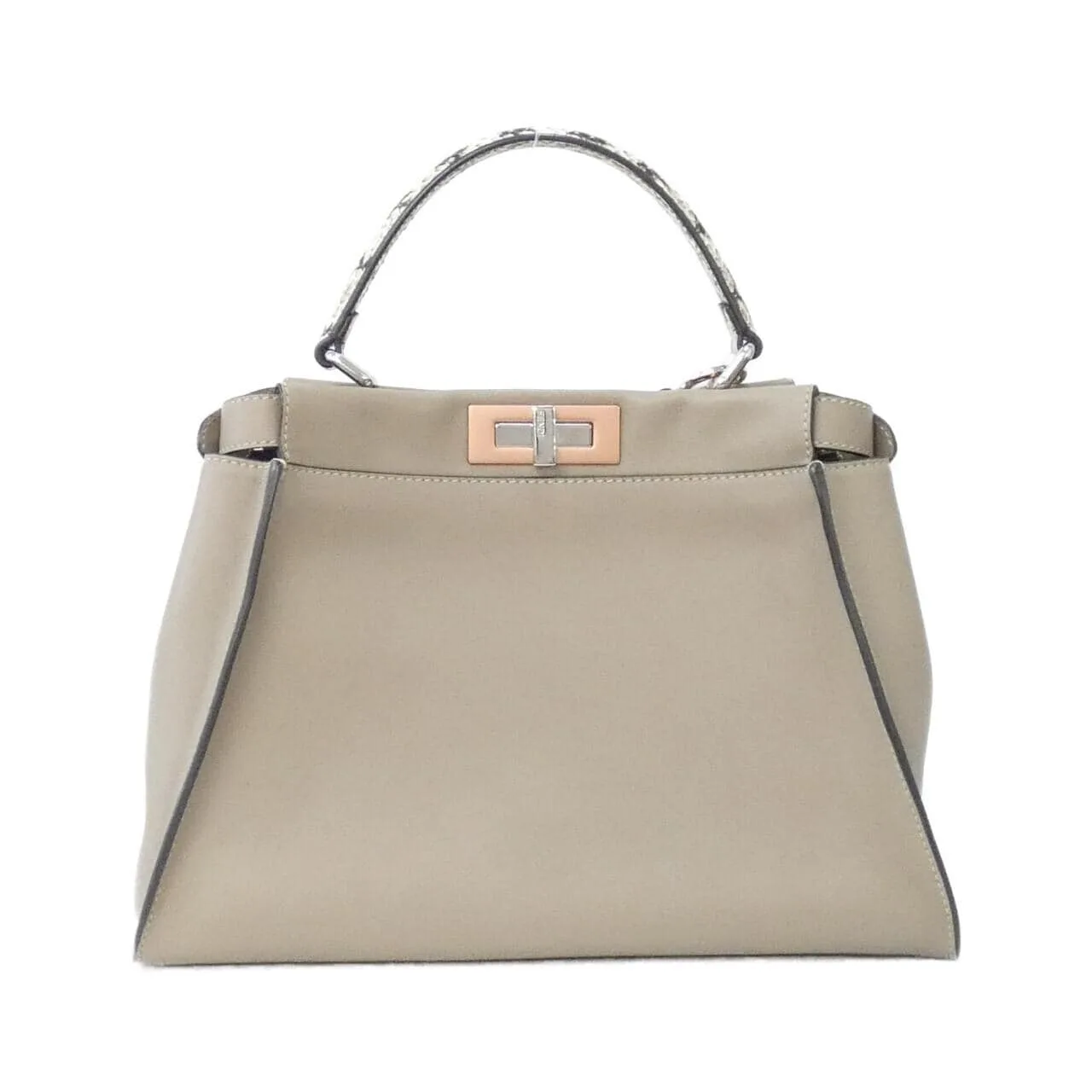 FENDI Peekaboo 8BN290 A0QP Handbag Leather Black Leather Rank A - Thumbnail 2