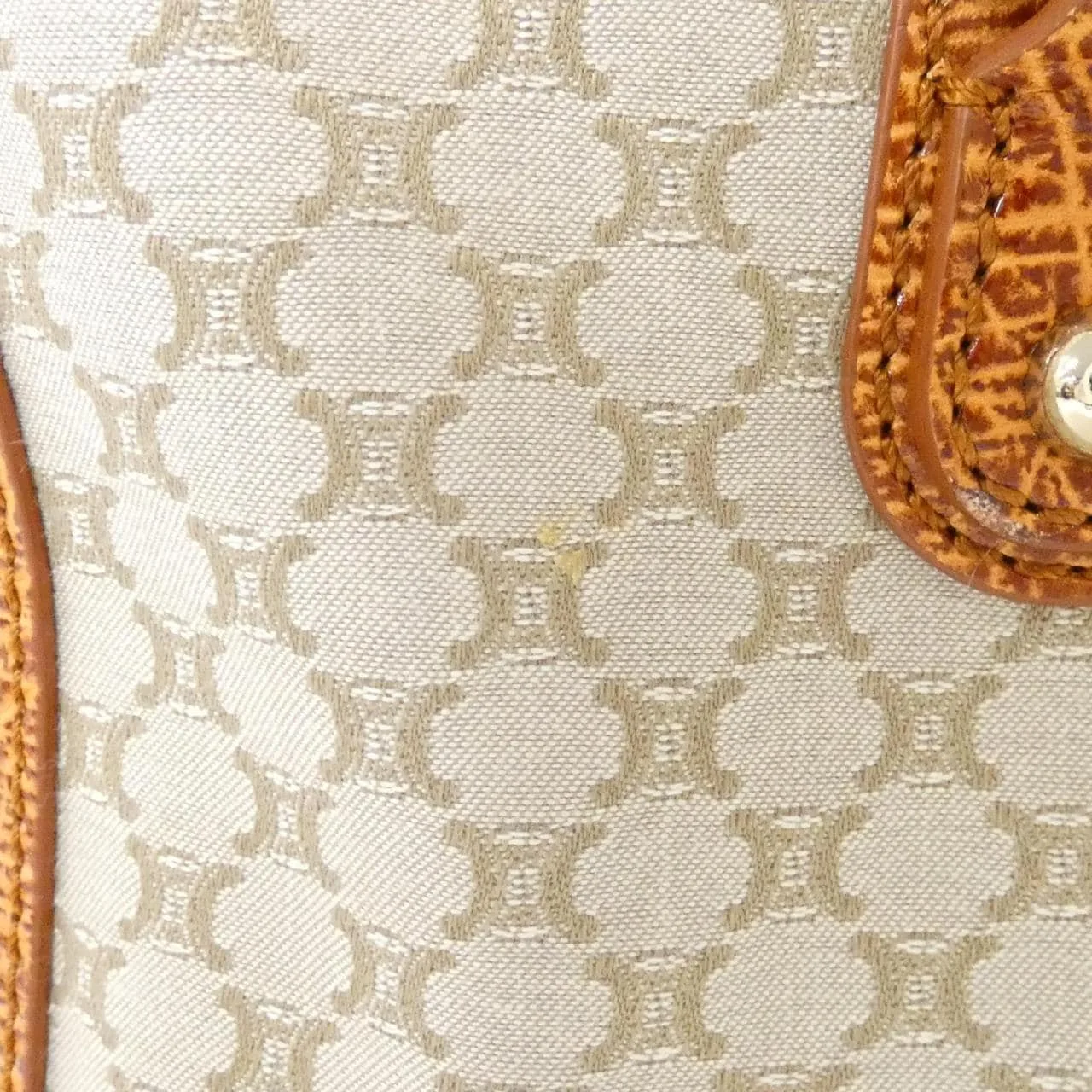 CELINE 手提包 帆布 米色 帆布 中古品A - 縮圖 3