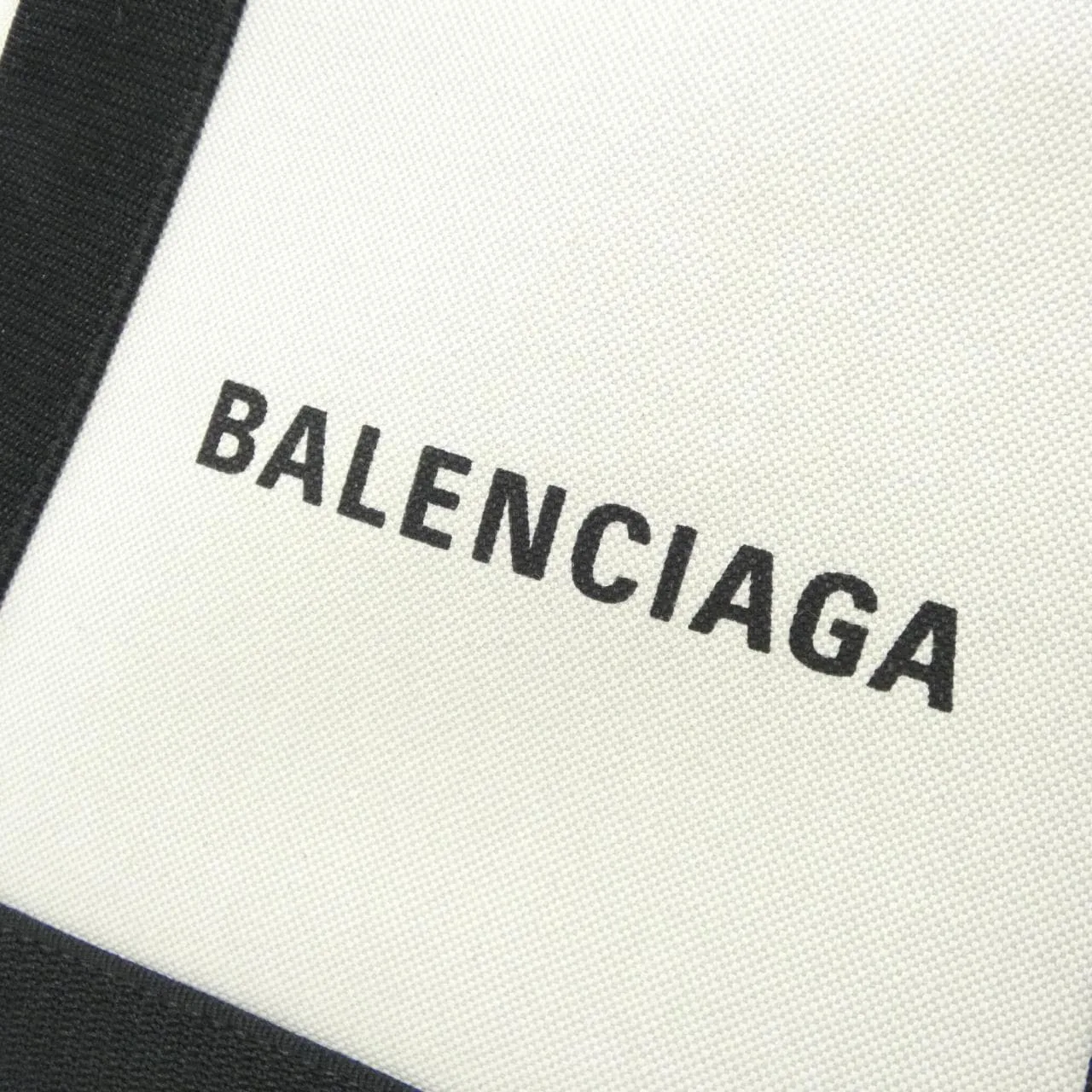 BALENCIAGA 390346 2HH3N Handbag Canvas 深藍色 帆布 中古品A - 縮圖 4