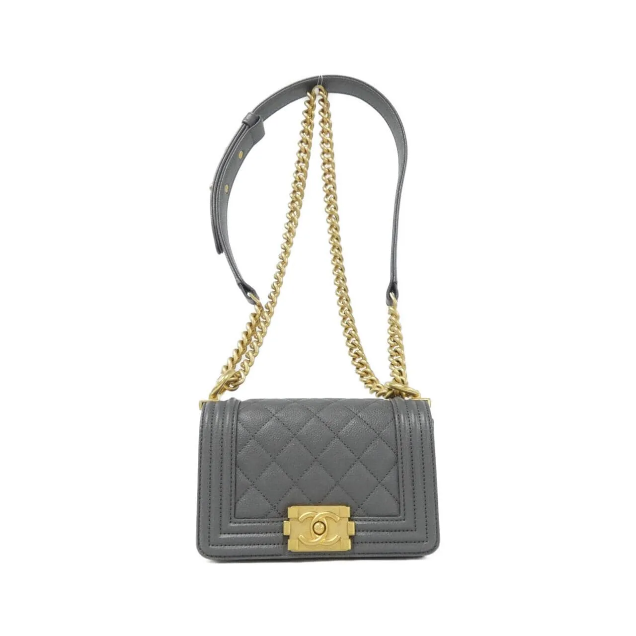 CHANEL Boy Chanel 67364 Shoulder Grained Calfskin