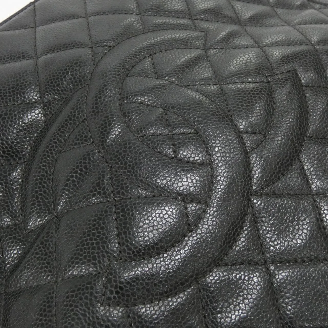 CHANEL 50995 Shoulder Grained Calfskin 黑色 荔枝紋牛皮 中古品A - 縮圖 5