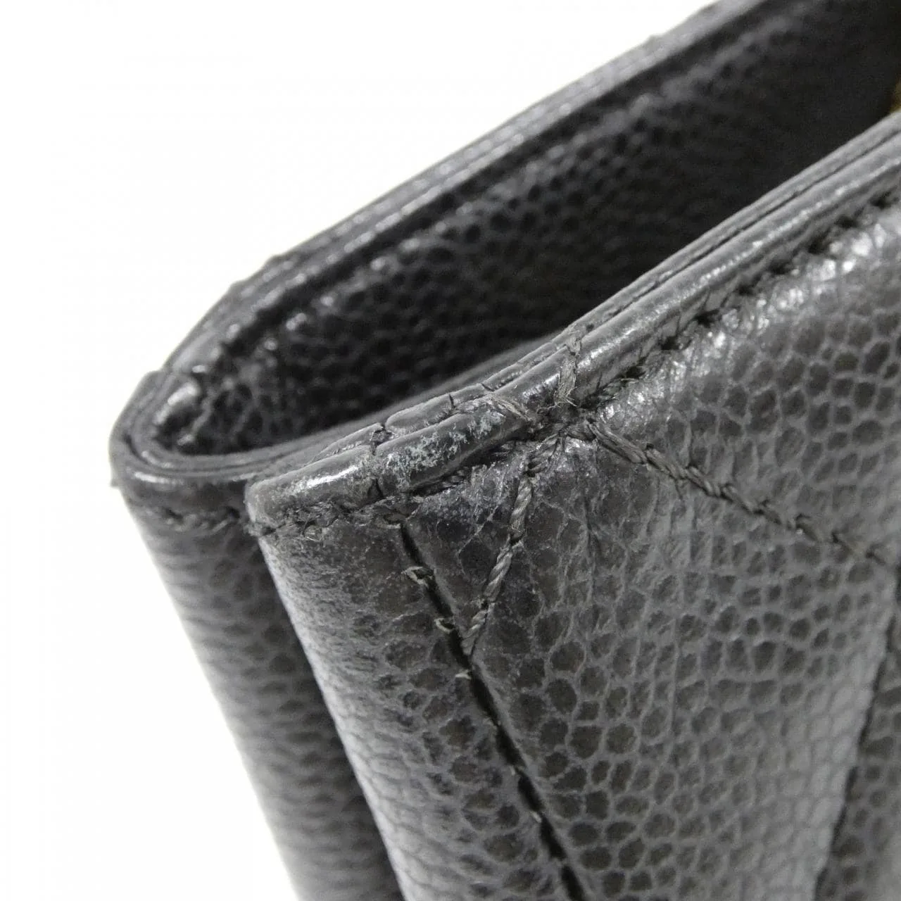 CHANEL 50995 Shoulder Grained Calfskin 黑色 荔枝紋牛皮 中古品A - 縮圖 7