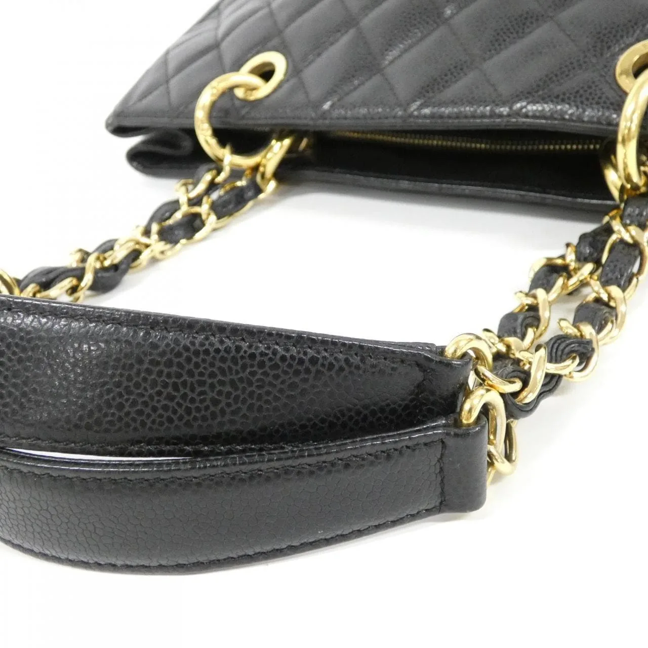 CHANEL 50995 Shoulder Grained Calfskin 黑色 荔枝紋牛皮 中古品A - 縮圖 8
