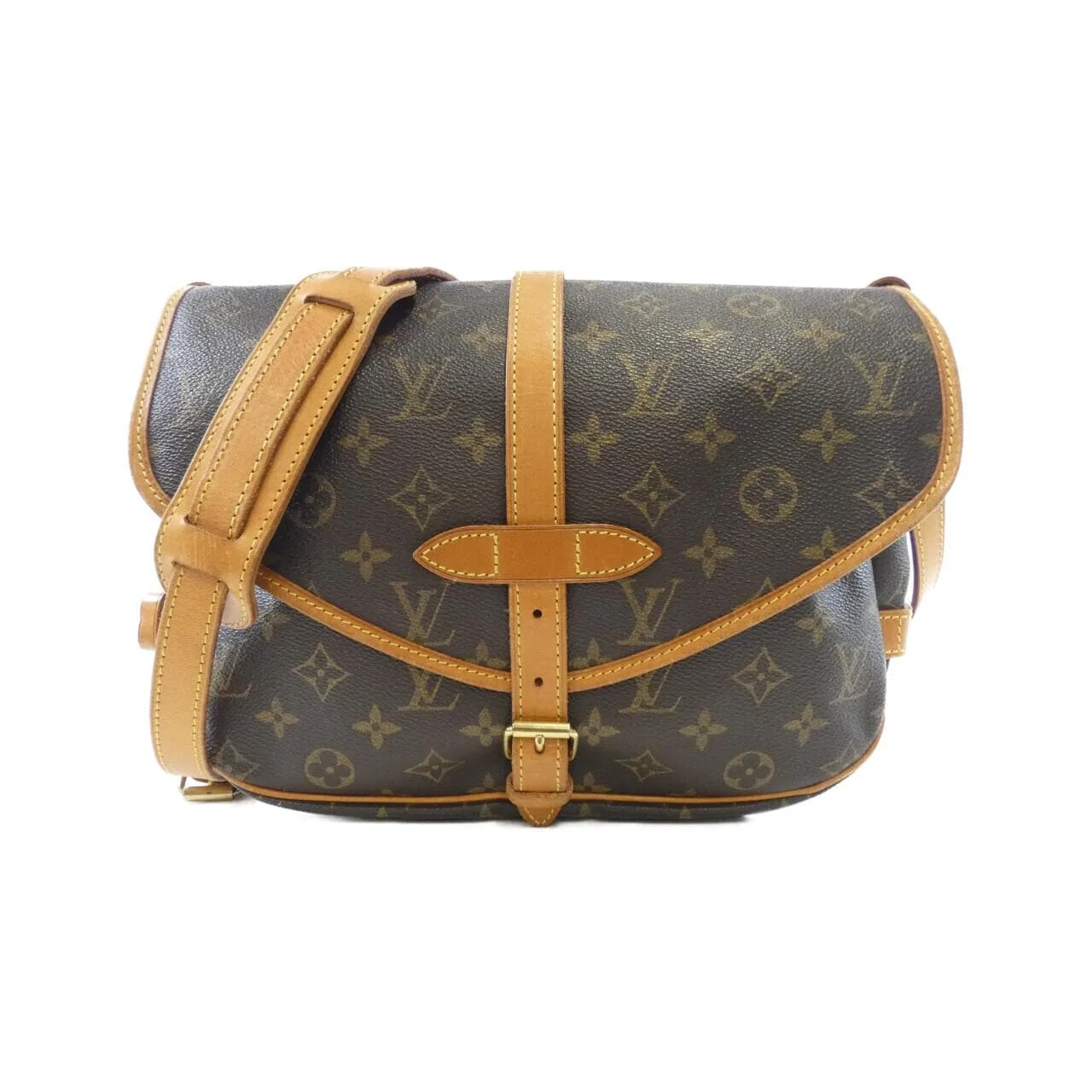 LOUIS VUITTON Saumur M42256 Shoulder Monogram Black