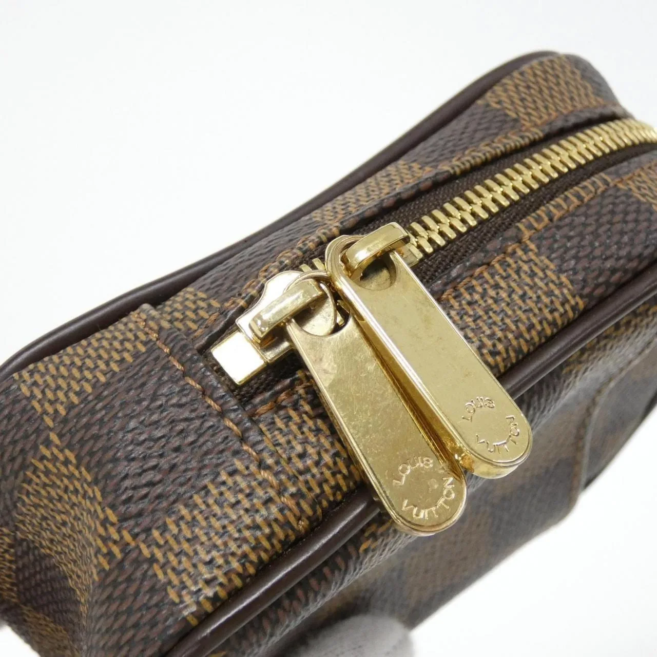 LOUIS VUITTON N61738 Pouch Damier 黑色 Damier 中古品A - 縮圖 5