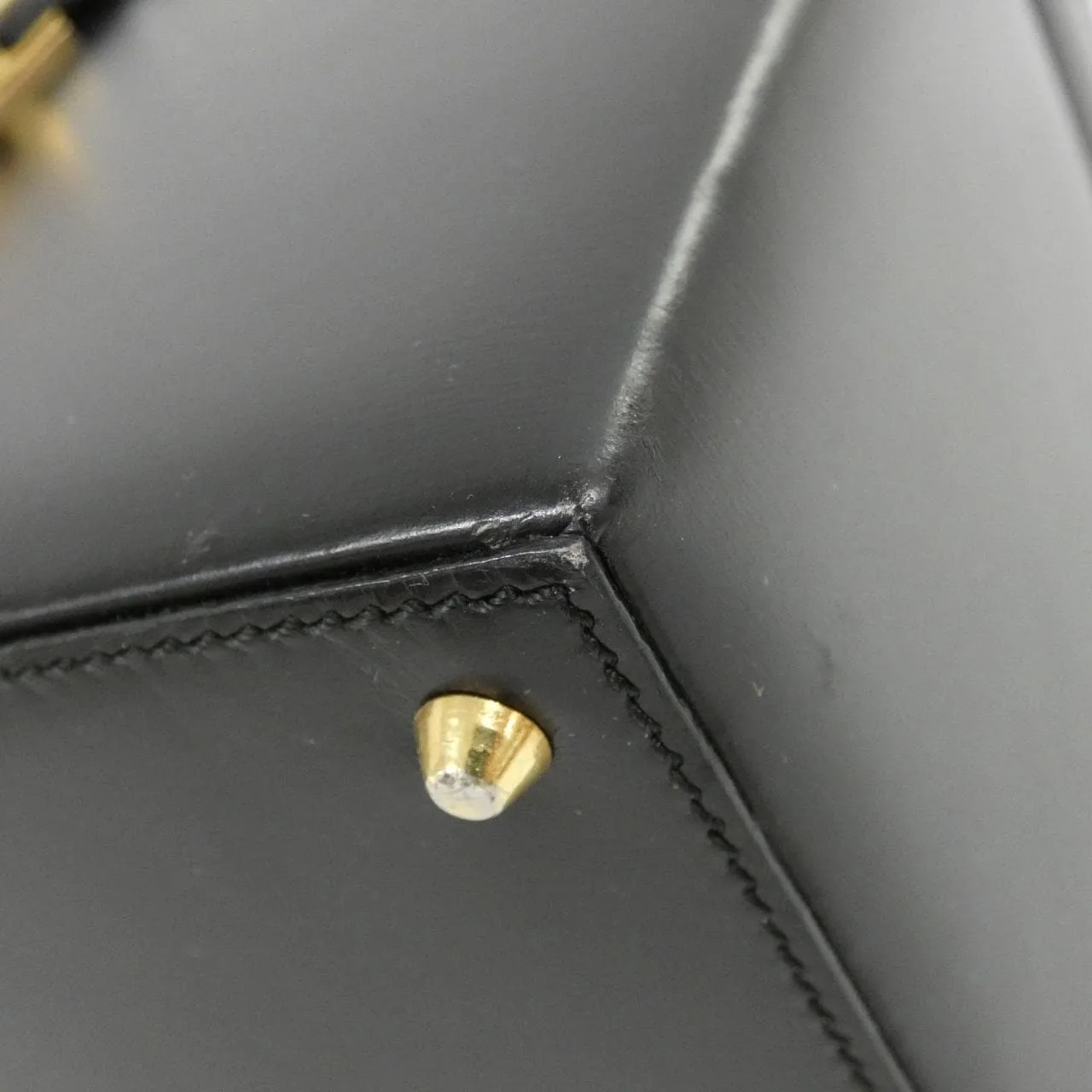 LOEWE 手提包 皮革 深藍色 皮革 中古品A - 縮圖 3