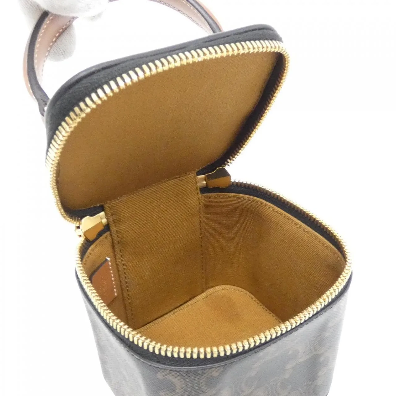 CELINE 10J762CZ1 Handbag Canvas 黑色 帆布 中古品A - 縮圖 6