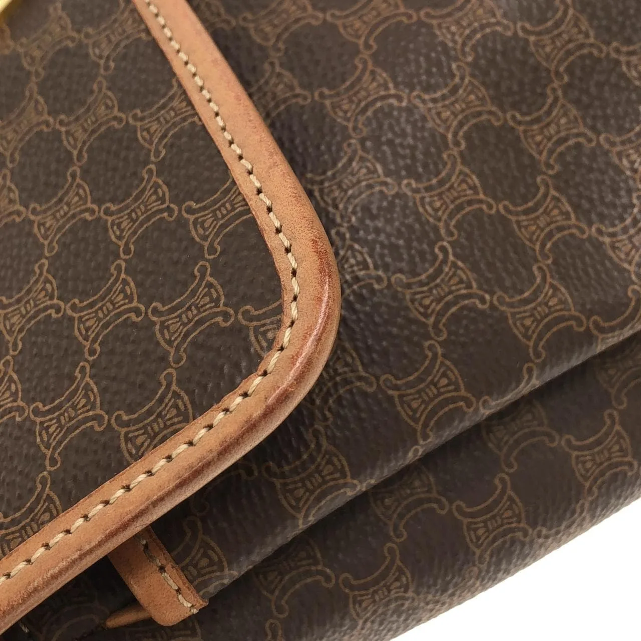 CELINE Shoulder Canvas 棕色 帆布 中古品A - 縮圖 4